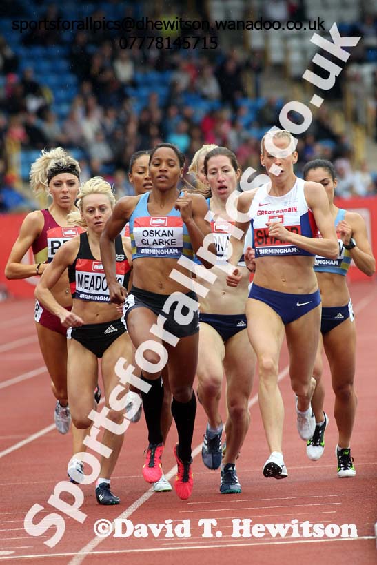 Womens 800 metres, British Championships, Birmingham. Photo: David T. Hewitson/Sports for All Pics